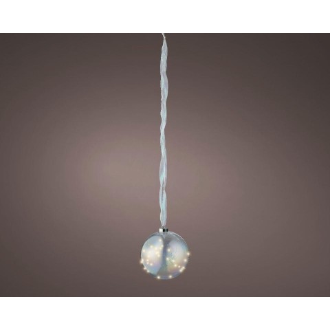 SFERA VETRO LED SU NASTRO D.20CM.